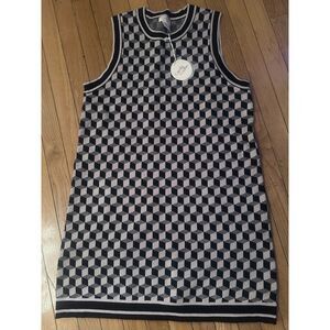 NWT Camila Coelho L Graphic Knit Sweater Dress Short Stretch